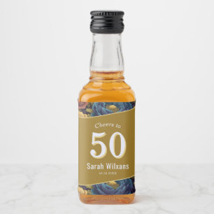 Étiquettes Pour Bouteilles De Liqueur Anémones Chic Cadeau Anniversaire 40 Ans pour peti