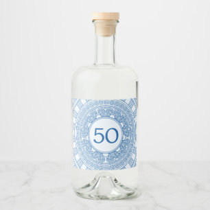 Étiquettes Pour Bouteilles De Liqueur Anniversaire élégant grec ou romain avec des coule