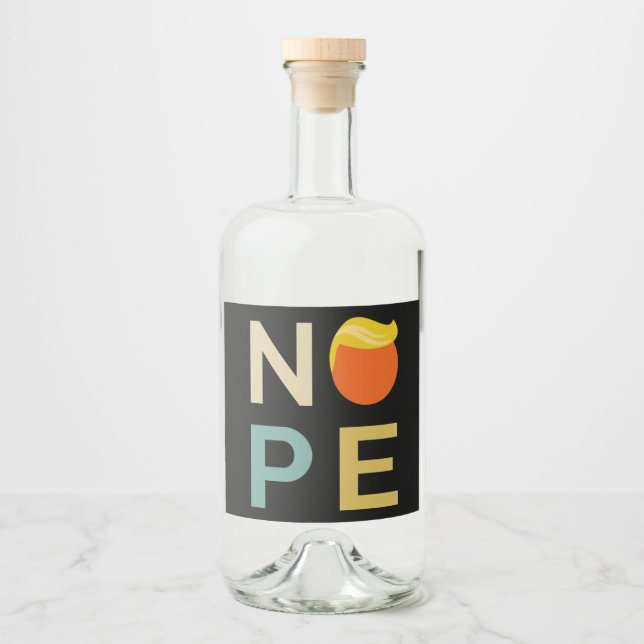 Étiquettes Pour Bouteilles De Liqueur Anti-Trump - Nope Edition III (Devant)