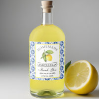 Aquarelle Citron Carrelage bleu Limoncello
