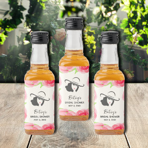 Étiquettes Pour Bouteilles De Liqueur Aquarelle Floral Derby Fête des mariées favorise M