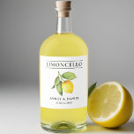 Étiquettes Pour Bouteilles De Liqueur Aquarelle Limoncello citron<br><div class="desc">Aquarelle Citron vert Limoncello Mariage Liquor Bottle Étiquettes</div>
