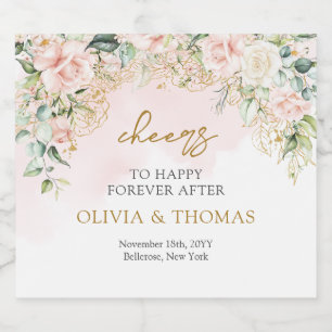 Étiquettes Pour Bouteilles De Liqueur Arc ovale ovale de feuillage vert de Boho eucalypt