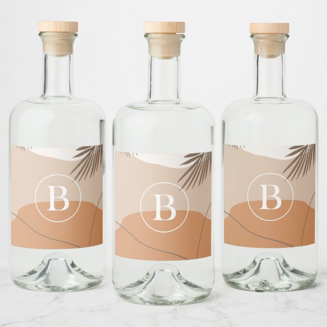Étiquettes Pour Bouteilles De Liqueur B - Lettre monographie initiale B Conception abstr (Bouteilles)