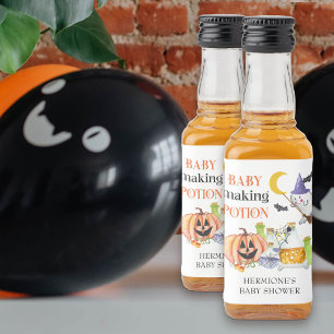Étiquettes Pour Bouteilles De Liqueur Baby Making Potion Halloween Baby shower Mini