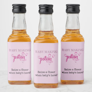 Étiquettes Pour Bouteilles De Liqueur Baby shower de potion pour bébé Favoriser Mini ros