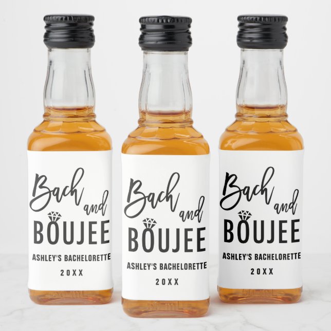 Étiquettes Pour Bouteilles De Liqueur Bach et Boozy Bachelorette Party Faveurs (Bouteilles)