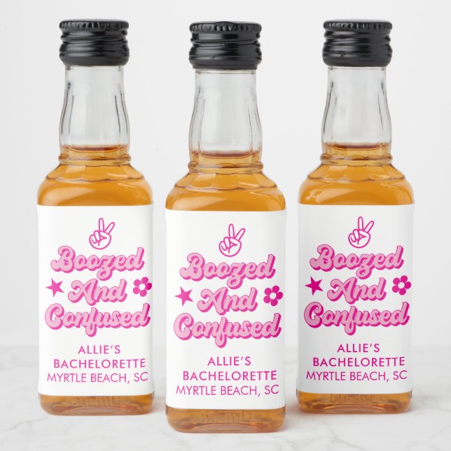 Étiquettes Pour Bouteilles De Liqueur Bachelorette personnalisée Boisée et confuse (Bouteilles)