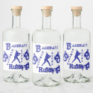 Étiquettes Pour Bouteilles De Liqueur Baseball