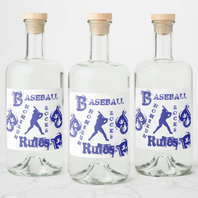 Étiquettes Pour Bouteilles De Liqueur Baseball (Bouteilles)