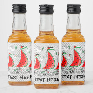 Étiquettes Pour Bouteilles De Liqueur Bateaux de la Flottille de la Liberté Mondiale à G