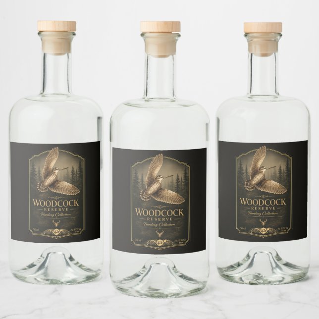 Étiquettes Pour Bouteilles De Liqueur Bécasse  (Bouteilles)