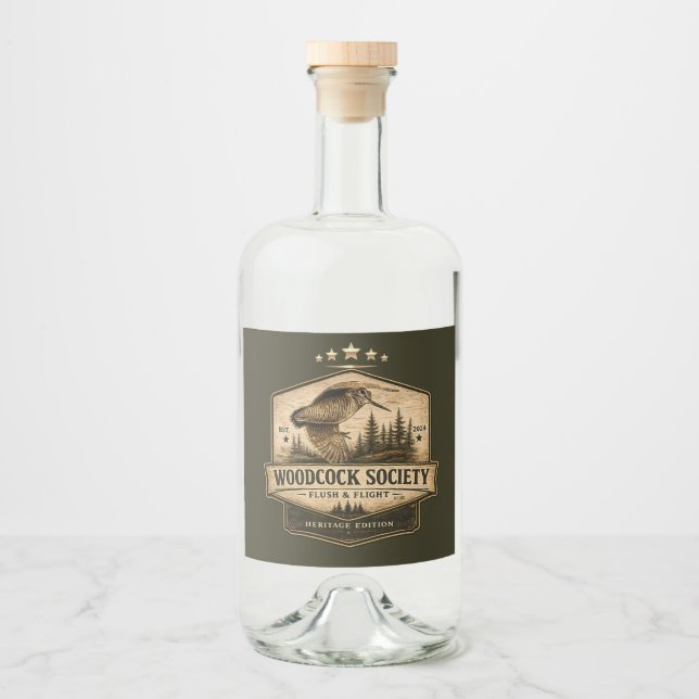 Étiquettes Pour Bouteilles De Liqueur Bécasse  (Devant)