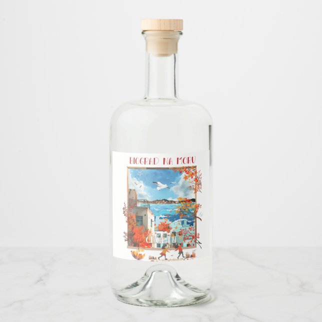 Étiquettes Pour Bouteilles De Liqueur Biograd na Moru 2 (Devant)