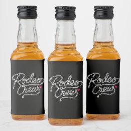 Étiquettes Pour Bouteilles De Liqueur Black Rodeo Crew Western Bachelorette Party