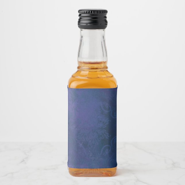 Étiquettes Pour Bouteilles De Liqueur bleu (Devant)