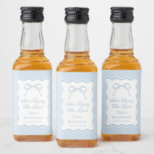 Étiquettes Pour Bouteilles De Liqueur Bleu Bow Attache Le noeud Bachelorette Party