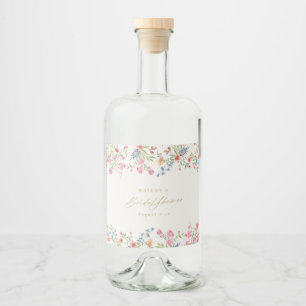 Étiquettes Pour Bouteilles De Liqueur boho fleuri mariage mariage nuptiale