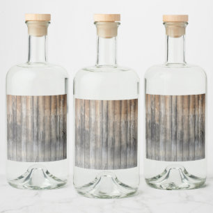 Étiquettes Pour Bouteilles De Liqueur bois vieux