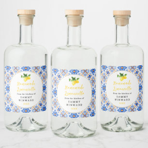 Étiquettes Pour Bouteilles De Liqueur Boisson Limoncello Maison