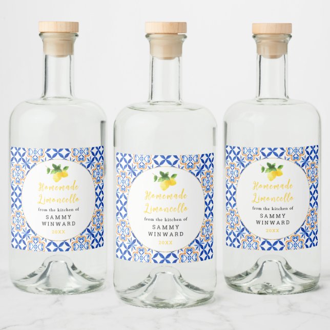 Étiquettes Pour Bouteilles De Liqueur Boisson Limoncello Maison (Bouteilles)
