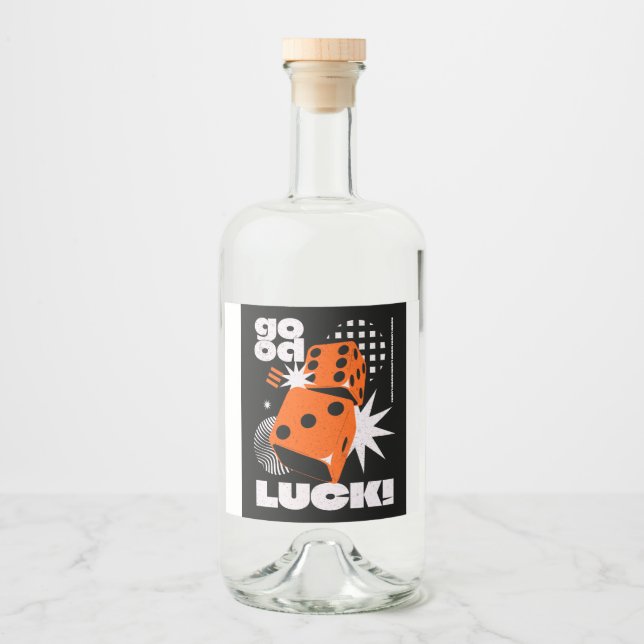 Étiquettes Pour Bouteilles De Liqueur Bonne chance (Devant)