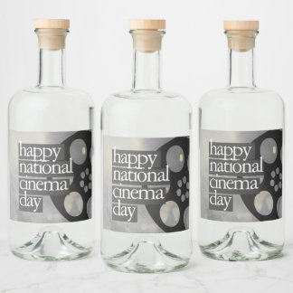 Étiquettes Pour Bouteilles De Liqueur bonne fête nationale du cinéma