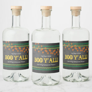 Étiquettes Pour Bouteilles De Liqueur BOO Y'ALL Fall Fest Halloween Potion Fun