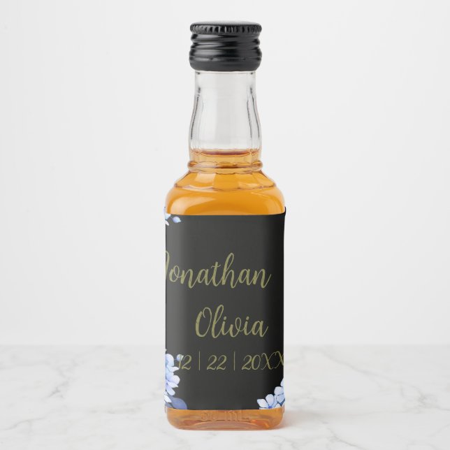 Étiquettes Pour Bouteilles De Liqueur Bouquet floral blooming garden (Devant)