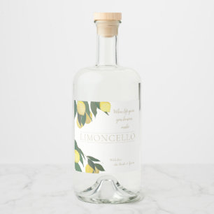 Étiquettes Pour Bouteilles De Liqueur Bouteille de liqueur de citron peinte à l'huile