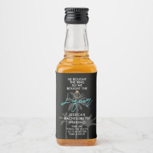 Étiquettes Pour Bouteilles De Liqueur Bouteille de Mini Alcool de Weekend de Bachelorett