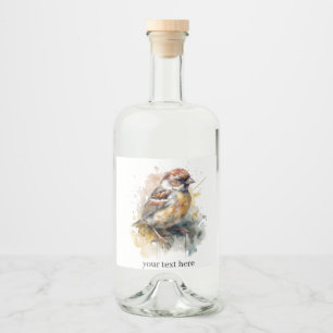 Étiquettes Pour Bouteilles De Liqueur Bruant rustique, personnalisé