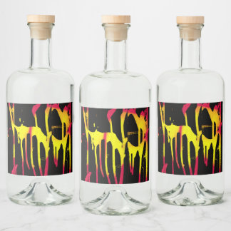 Étiquettes Pour Bouteilles De Liqueur burons et éperons et bacchanal