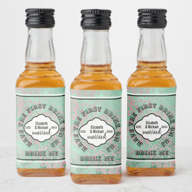 Étiquettes Pour Bouteilles De Liqueur Buvez 1er Boire Sur Nous - BOIRE MOI Monnaie Maria (Bouteilles)