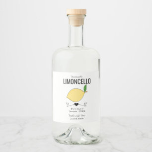 Étiquettes Pour Bouteilles De Liqueur cadeau de mariage limoncello fait maison personnal
