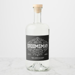 Étiquettes Pour Bouteilles De Liqueur Cadeau de proposition de garçon d'honneur et de té