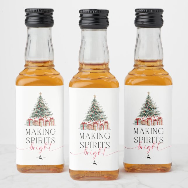 Étiquettes Pour Bouteilles De Liqueur Cadeau pour rendre l'esprit de Noël brillant (Bouteilles)