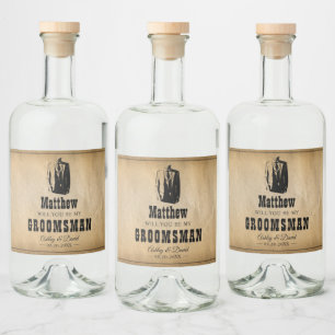 Étiquettes Pour Bouteilles De Liqueur Cadeaux pour Garçons d'Honneur - Cadeaux de Mariag