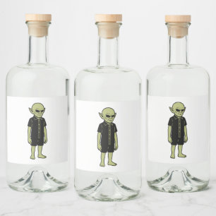 Étiquettes Pour Bouteilles De Liqueur Ce Qu'Ils Ont Vu - Je Crois Que L'Alien Rencontre
