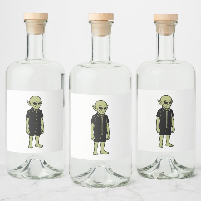Étiquettes Pour Bouteilles De Liqueur Ce Qu'Ils Ont Vu - Je Crois Que L'Alien Rencontre (Bouteilles)