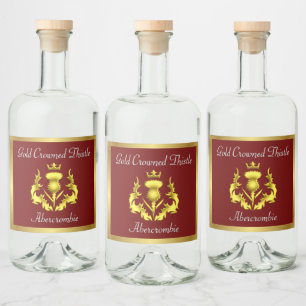 Étiquettes Pour Bouteilles De Liqueur Chardon Abercrombie Gold Crowned