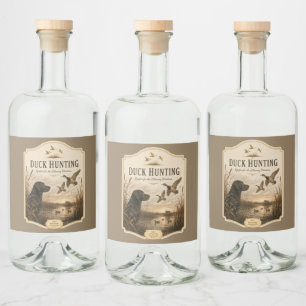 Étiquettes Pour Bouteilles De Liqueur Chasse au canard