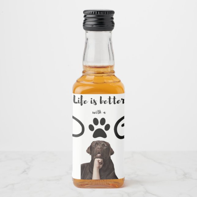 Étiquettes Pour Bouteilles De Liqueur Chien (Devant)