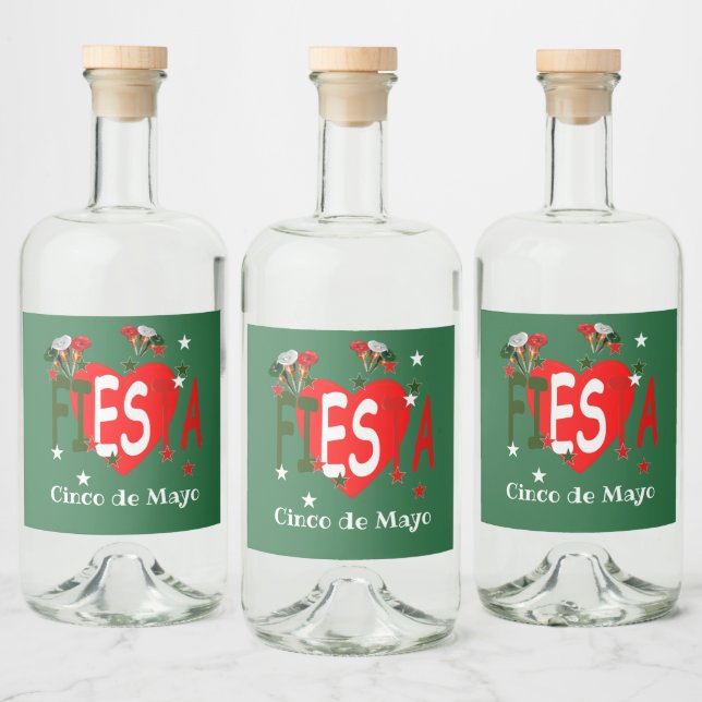 Étiquettes Pour Bouteilles De Liqueur Cinco de mayo, fiesta mexicaine (Bouteilles)