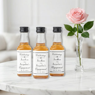 Étiquettes Pour Bouteilles De Liqueur Classique Mini Alliance Écriture Blanche Bordure N