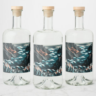 Étiquettes Pour Bouteilles De Liqueur Coastal