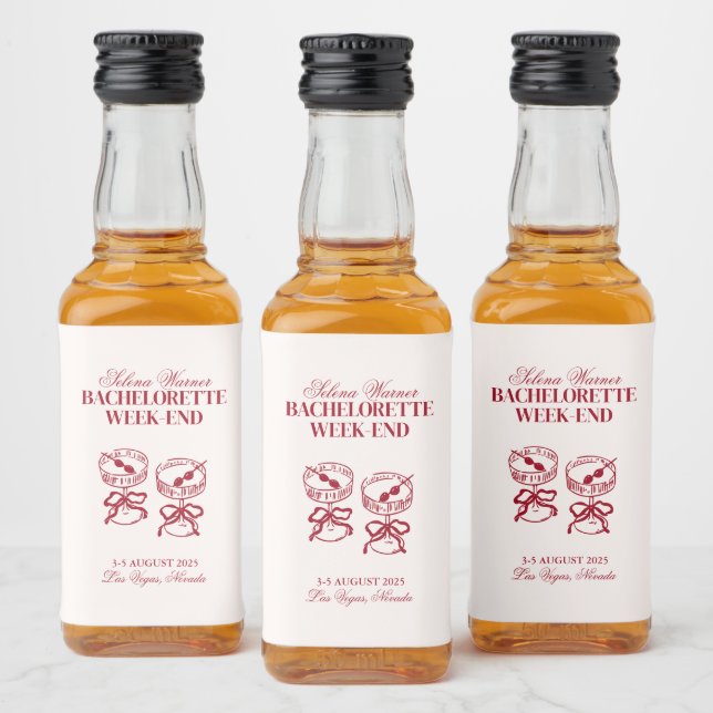 Étiquettes Pour Bouteilles De Liqueur Cocktails modernes Bachelorette Week-end (Bouteilles)
