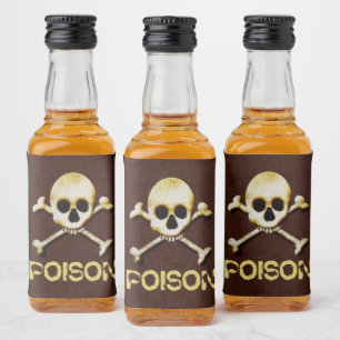 Étiquettes Pour Bouteilles De Liqueur Conception Du Crâne Et Des Traverses