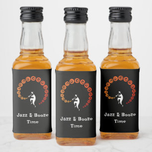 Étiquettes Pour Bouteilles De Liqueur Cool Jazz Trumpet Musicien Musique Anniversaire
