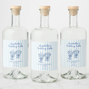 Étiquettes Pour Bouteilles De Liqueur Coquillages et Mariage Bells Bachelorette côtière